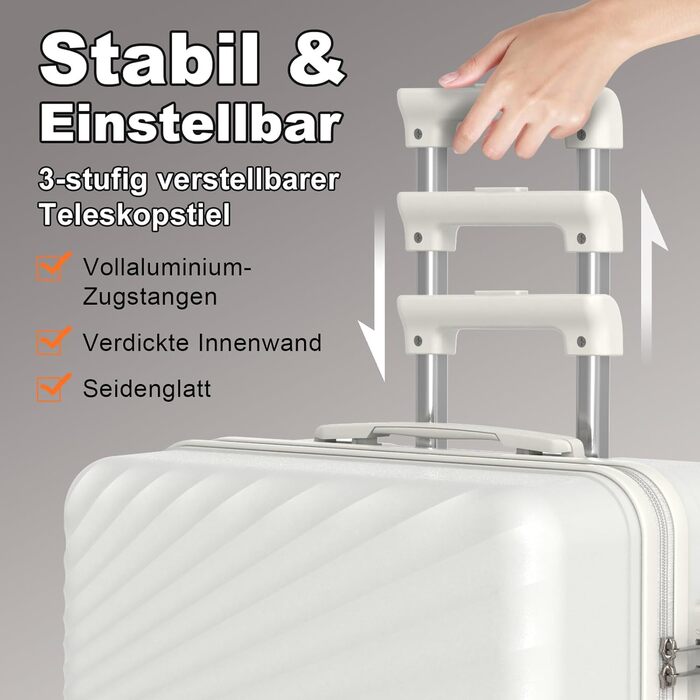 Набір валіз Joyway 6шт з TSA-замком, 4 колеса, зелений (білий), включає багатофункціональну сумку та кулькову сумку