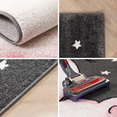 Дитячий килим круглий Elefant, короткий ворс, блакитно-сірий 120 см. Килим для дівчаток та хлопчиків в дитячу кімнату. Гіпоалергенний, м'який килим для ігор.