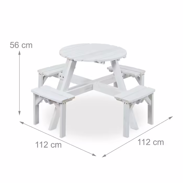 Relaxdays Round Children's Seating Group with Umbrella
