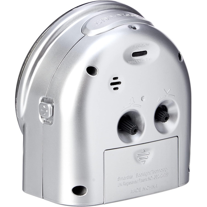 Acctim 14287 Central Alarm Clock, Silver