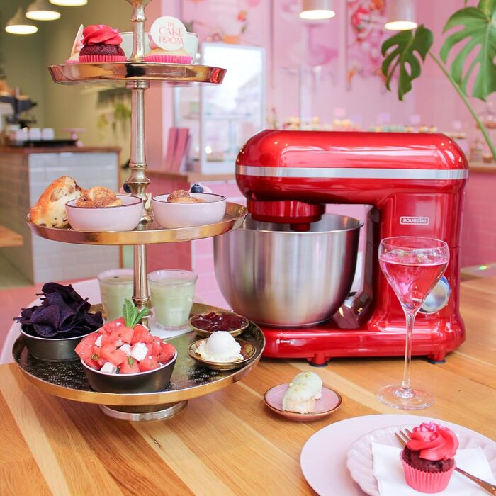 Stand Mixer - Classic Kitchen Chef Red - Kitchen Mixer - Food Processor with 4.5 Liter Capacity, 1300-Watt Motor