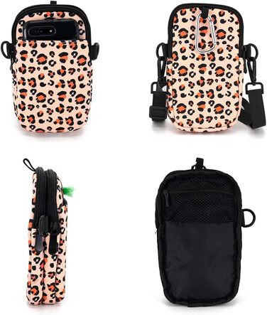 Сумка для ласощів для собак COOWONE з тримачем для відходів, поясна сумка для собак, сумка для цуценят для прогулянок, тренувань, біла/рожева Leopard 2.0