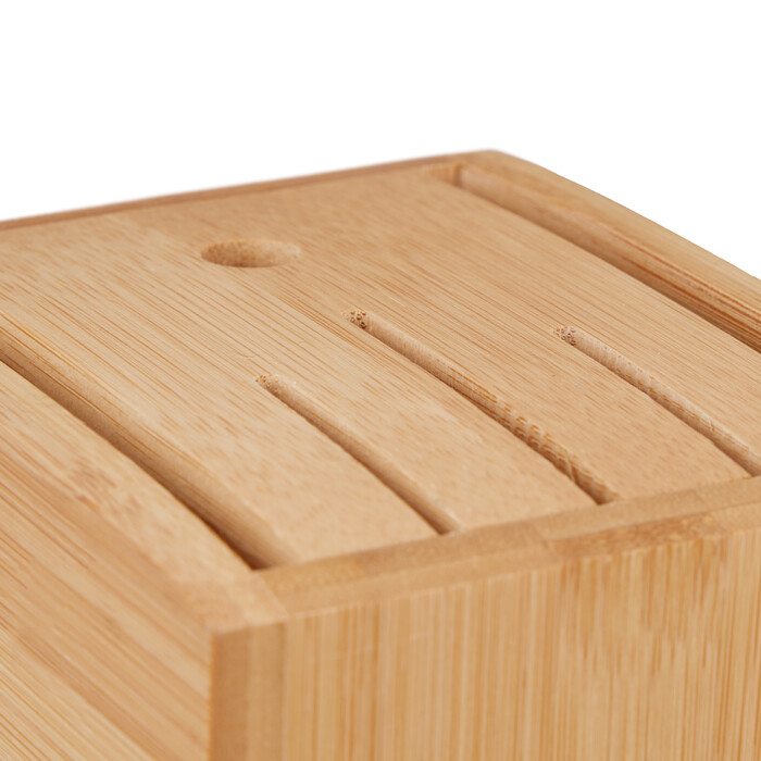 Relaxdays Unassembled Bamboo Knife Block