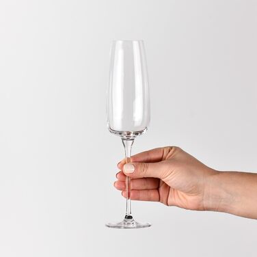 Набір келихів Krosno для білого, рожевого вина та Prosecco, 4 шт, об'єм 650/480 мл, сучасна колекція, ідеально для дому, ресторану та кухні, безпечні для миття в посудомийній машині