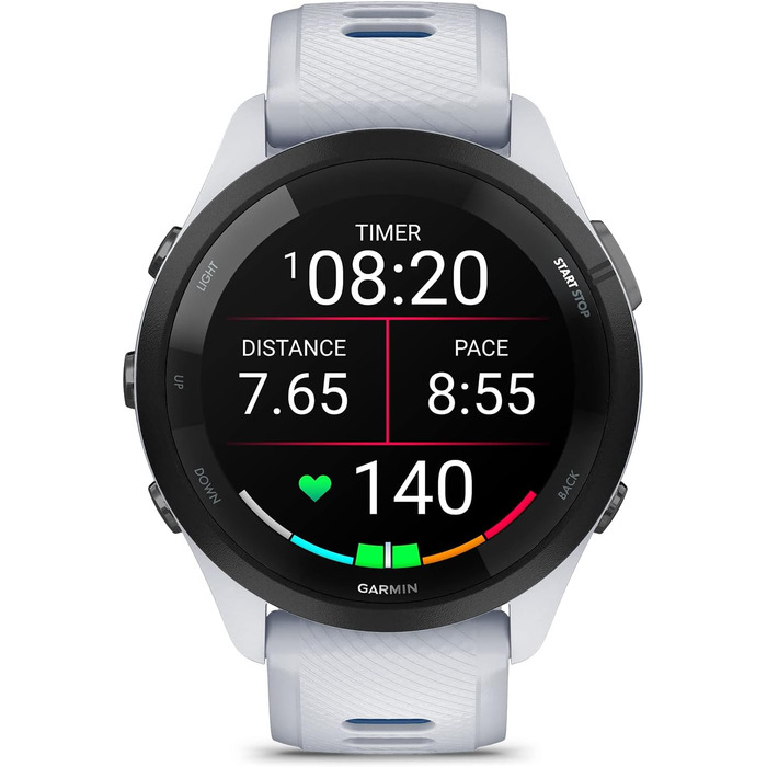 Garmin Forerunner 265 чорний/світло-сірий (46 мм, Whitestone та Tidal Blue)