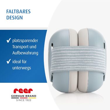 Навушники для захисту слуху Reer SilentGuard для немовлят, блакитні. Безпечні, м'які, легкі, з можливістю регулювання під ріст дитини.