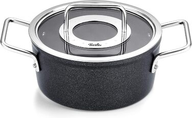 Каструля Fissler Adamant/Aluminium, 4.9 л, з кришкою з термостійкого скла, антипригарне покриття, для індукційних плит (18 см)