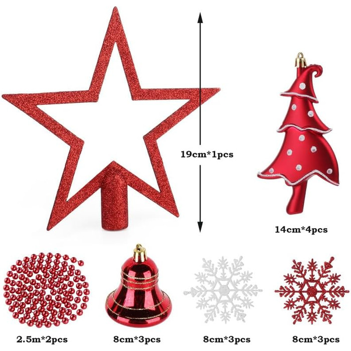 Новорічні кулі Рожево-золоті, 100 шт., діаметром 3, 4 та 6 см, набір прикрас для ялинки, пластикові, для різдвяного декору