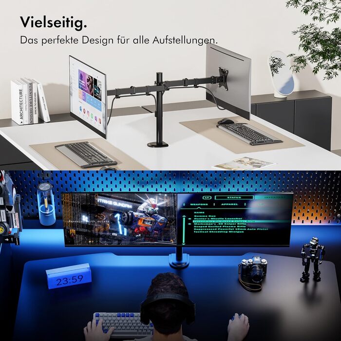 Кріплення для двох моніторів VonHaus - тримач для моніторів 13-32