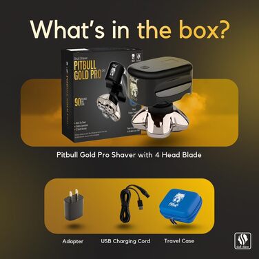 Електричний чоловічий верстат для гоління Skull Shaver Pitbull Gold PRO GX5 для обличчя та голови