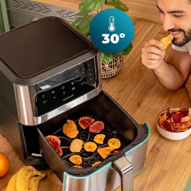 Фритюрниця Cecotec Cecofry Advance 9000 Window 9л з оглядовим вікном та подвійною зоною - 2200 Вт, нержавіюча сталь