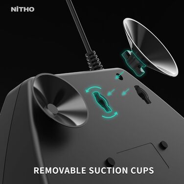 NITHO Ігрове кермо з педалями та перемикачем передач, 270° для PS4, PC, Xbox One, Xbox Series X|S та Switch, Zero Dead Zone Racing Wheel (Drive Pro ONE V24)