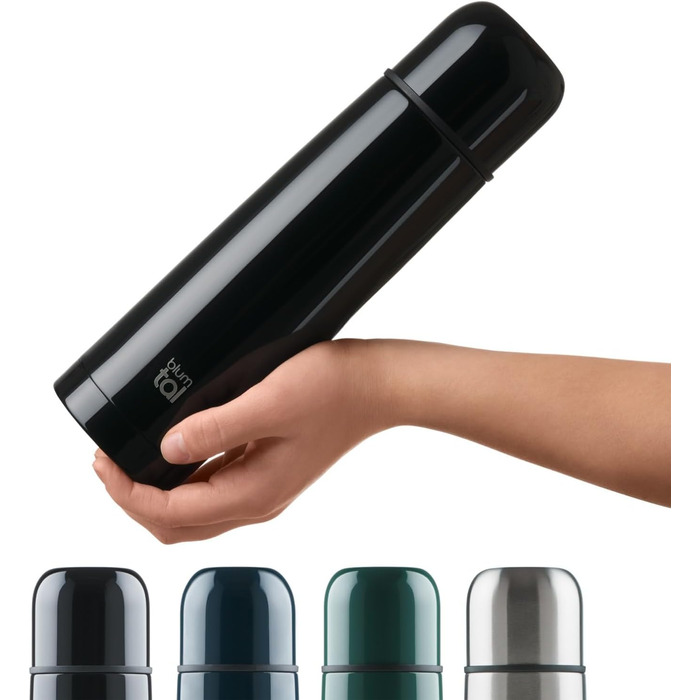 Термос Blumtal® 500 мл з нержавіючої сталі, без BPA, з чашкою. Червоний/Ягода. Зберігає тепло та холод.