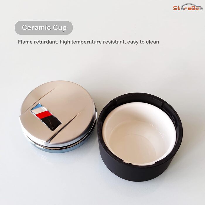 Автомобільний попільничка для BMW 1/3/5/7 серії та X1/X3/X5/X6 з LED підсвіткою та кришкою (карбон)