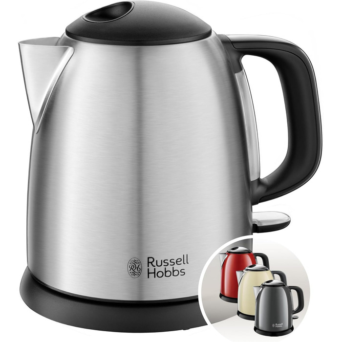 Електричний чайник Russell Hobbs Colours+ 1.0л, нержавіюча сталь, 2400W, з фільтром від накипу