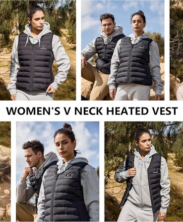 HEWINZE Грілка жилет чоловіча з акумулятором 7.4V - теплий жилет для полювання та активного відпочинку
