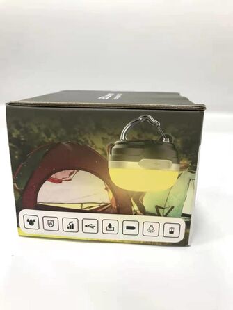 Camping Lamp with RGB Color Changing, LED Camping Lantern with 5200mAh USB Rechargeable, 6 Brightness Modes & Built-in Strong Magnet, Steplessly Dimmable Camping Lamp emergency kit for Hiking, Outdoors