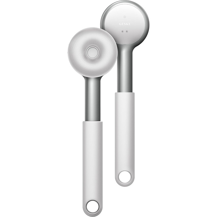 GESKE Sonic LED Full-Body Brush - Щітка для тіла з LED та Sonic-вібрацією | 9 в 1 | Інтенсивне пілінгування та масаж | Глибоке очищення | Білий
