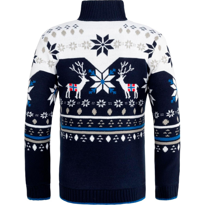 Чоловіча в'язана куртка Nebulus SVERRE, тепла та практична, колір Navy-offwhite