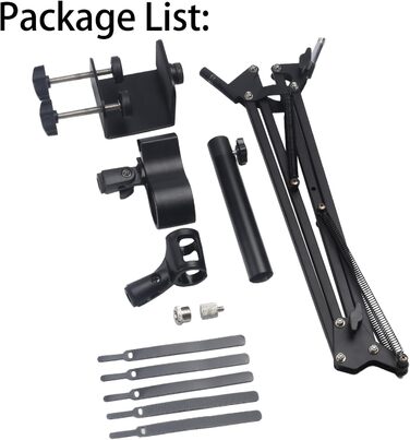 Підставка для мікрофона з кріпленням на стіл - сумісна з Blue Yeti, HyperX QuadCast, Elgato Wave, Q2U, Fifine та ін.