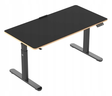 Ігровий стіл Ultradesk Pulsar 120 см, чорний, з електричним регулюванням висоти