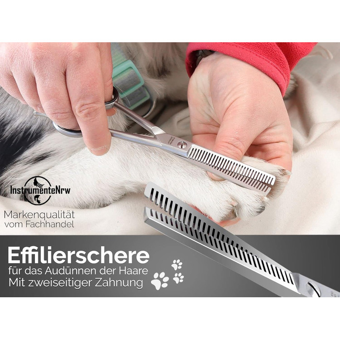 Професійна ножиця для грумінгу собак та котів Solingen з двостороннім зубчастим лезом, Made in Germany, 15,24 см