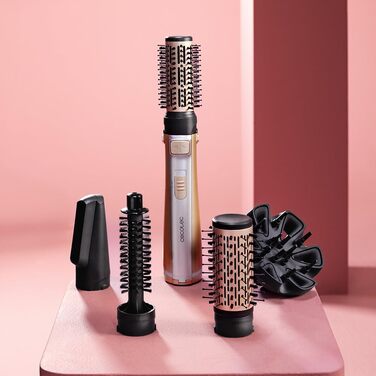 Cecotec AirBrush Gyro Elite: Ротаційна щітка для волосся з іонізацією, 5 насадок, 1100W, керамічне покриття, 3 температурні режими | Cecotec