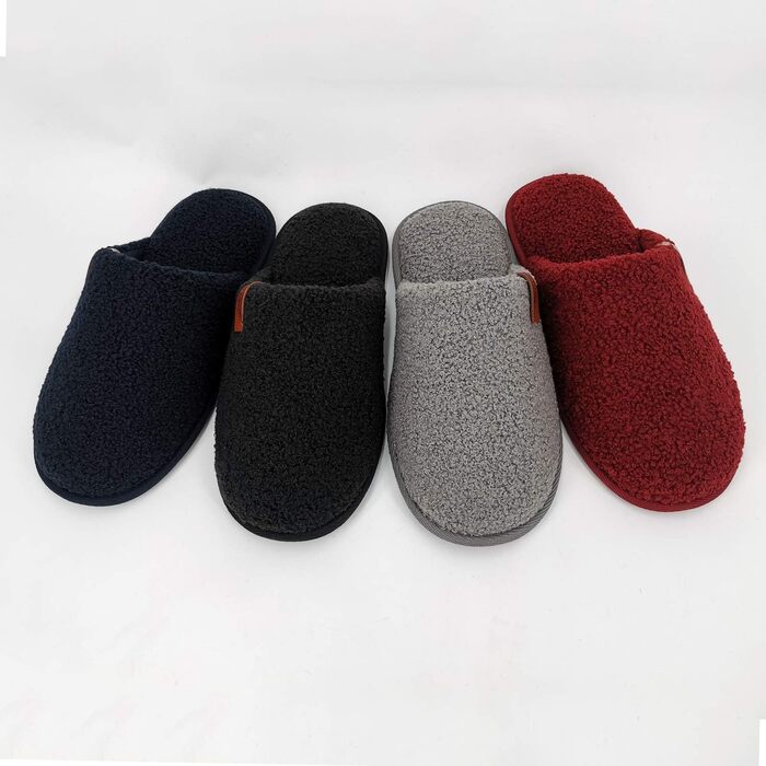 Жіночі теплі пухнасті домашні тапочки Oofot з пам'яттю піни, антиковзкі гумові підошви, 39/40 EU, Червоний