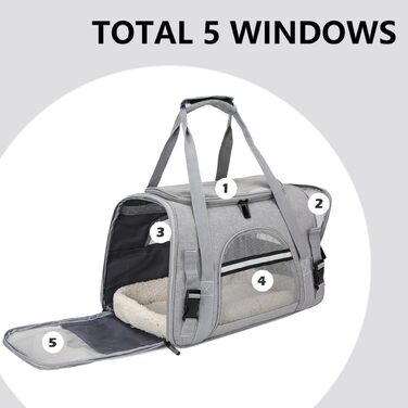 Транспортна переноска для собак та котів, складана, з м'якою підстилкою (рожева)