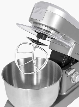 Кухонна машина GUTFELS KM 8102 roi | 1200 Вт | 10 швидкостей | 5 л чаша | Насадки: вінчик, гак для тіста, гак для збивання | Червона