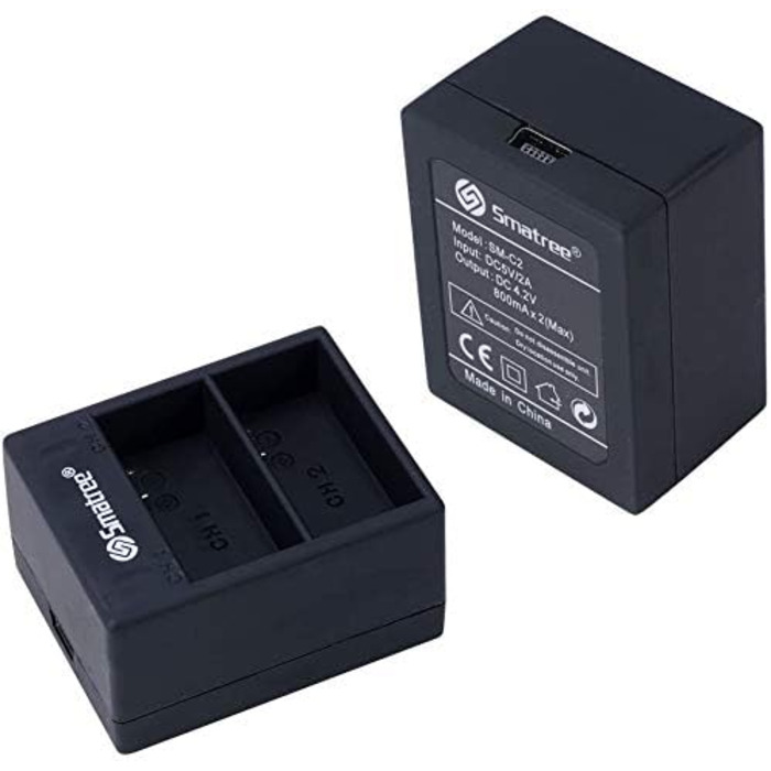 Акумулятор Smatree та швидке подвійне зарядне пристрій для GoPro HERO3+, HERO3 - заміна GoPro AHDBT-201, AHDBT-301, AHDBT-302, AHBBP-301, ACARC-001, AWALC-001 G3-1