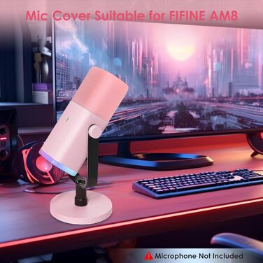 Кріплення для мікрофону FIFINE AM8 (білий) - регульована підставка, сумісна з FIFINE XLR/USB мікрофонами, AM8, YOUSHARES, для запису