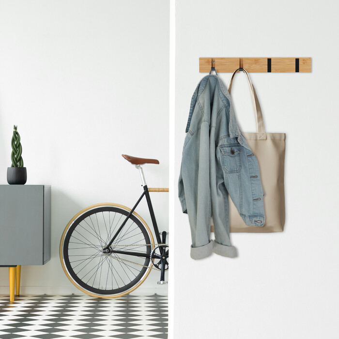 Relaxdays Coat Rack with Foldable Hooks