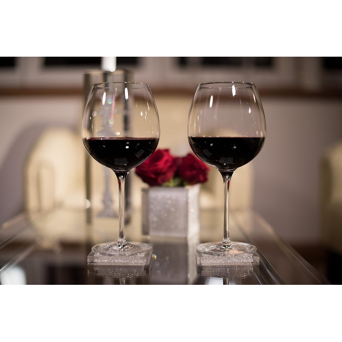 Luxurious Coaster Embellished with Swarovski Crystals / Elegant Table Decoration (1 piece - ) (Transparent)