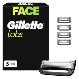 Смінні касети для чоловічої бритви Gillette Labs, оригінальні леза, чорні, 5 шт