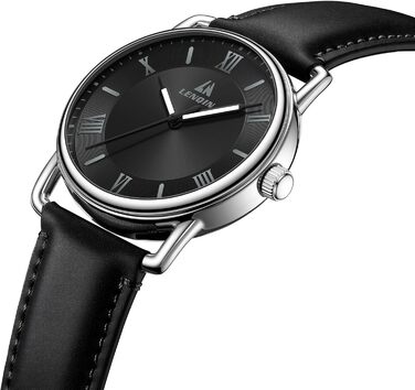 Годинник чоловічий LN LENQIN вологостійкий військовий з комфортним ремінцем, спортивний, чорний