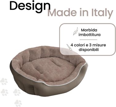 Лежанка для собак та котів Sogni E Capricci, сіра, 62 x 50 x 17 см (Creme, L 75 x B 65 x H 20 см, COCCOLE)