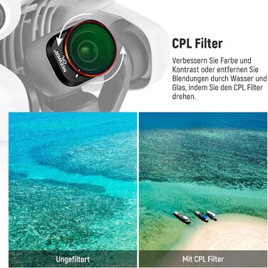 Набір фільтрів ND та CPL NEEWER для DJI Mini 4 Pro: 6 шт. (ND8, ND16, ND32, ND64, ND128, CPL)