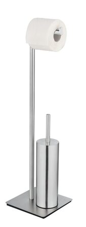 Набір для туалету WENKO Recco: тримач туалетного паперу та щітки з нержавіючої сталі, 20 x 71,5 x 20 см