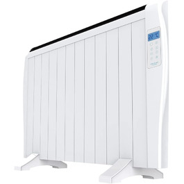 Електричний алюмінієвий радіатор Cecotec ReadyWarm 2500 Thermal, 1800 Вт, 12 секцій, з пультом, LCD-дисплеєм, 3 режими обігріву, таймер, захист від перегріву, білий