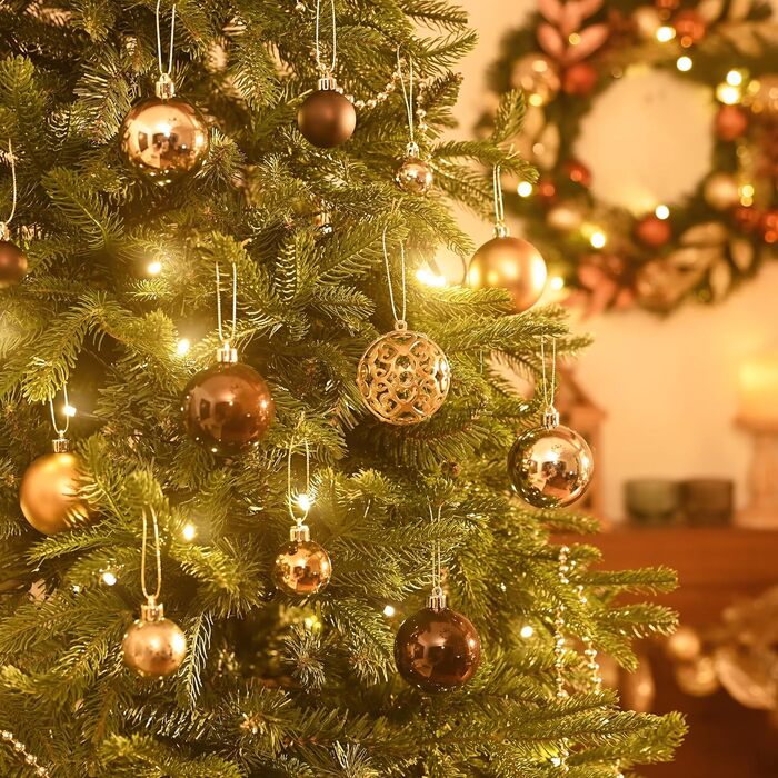 Набір ялинкових прикрас Valery Madelyn: 50 бронзових кульок з насадками