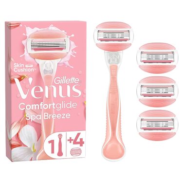 Жіноча бритва Gillette Venus Comfortglide Spa Breeze, рожева (бритва + 4 смінних касети)