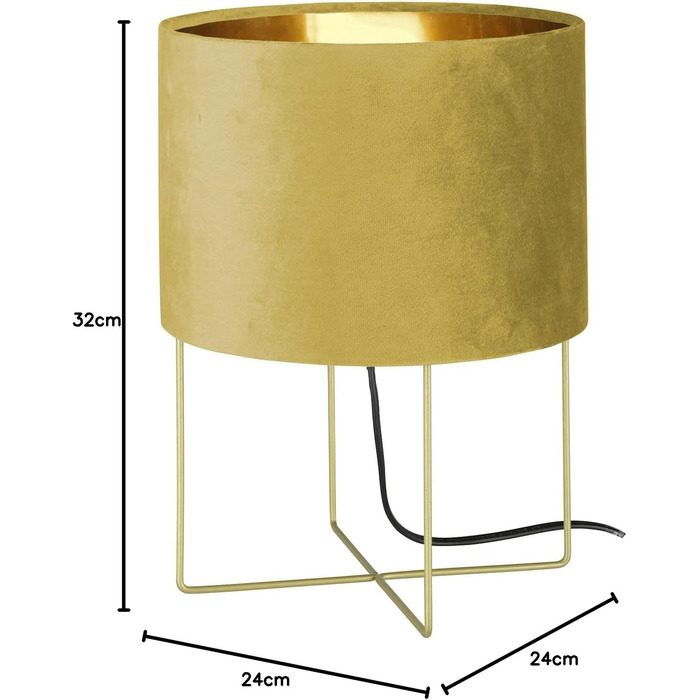 Настільна лампа Fischer & Honsel Aura: класичний дизайн, золото, смарагдовий відтінок, E14, 34см