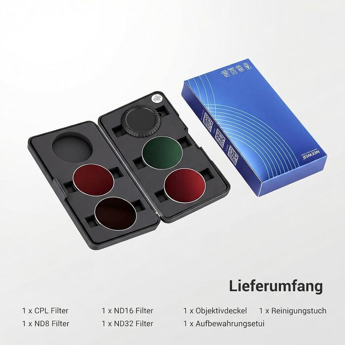 Набір фільтрів NEEWER CPL + ND для DJI Osmo: CPL, ND8/16/32/64/1000, HD, для екшн-камер