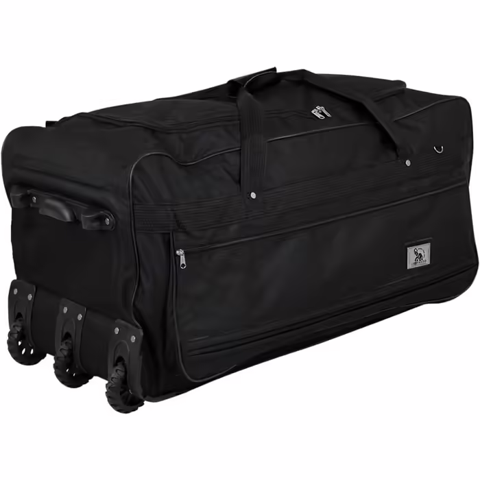 TW24 XXXL Trolley Bag 182L with 3 Wheels Black Suitcase Travel Bag Trolley