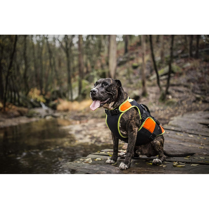 Жилет для собак Julius-K9 IDC 3в1, чорний та неоновий, розмір S