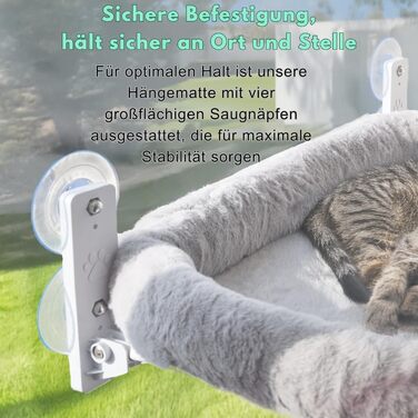 Кішка ліжко на вікно - стійке ліжко для котів з пральним подушкою | Зручна гамак для вікон до 18 кг | Економне місце для котів та аксесуари