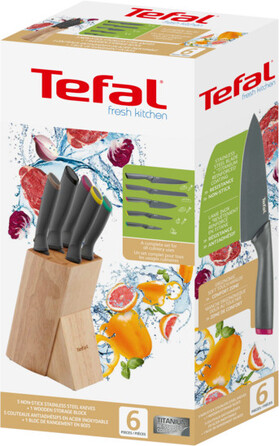 Набір ножів у підставці Tefal Fresh Kitchen, 5 предметів
