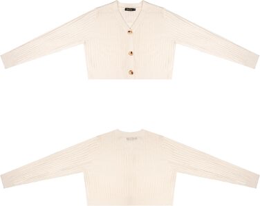 Кардиган жіночий з довгим рукавом, однотонний, на кнопках, болоер, колір персиково-білий