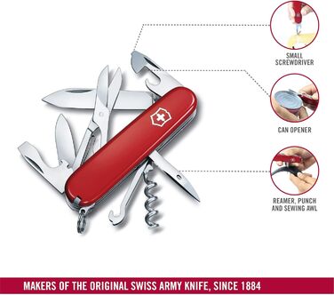 Швейцарський ніж Victorinox Climber, 14 функцій, Swiss Made, Мультитул з ножем, ножицями, відкривачкою для консервів та ковпачка, викруткою, дерев'яний, Limited Edition